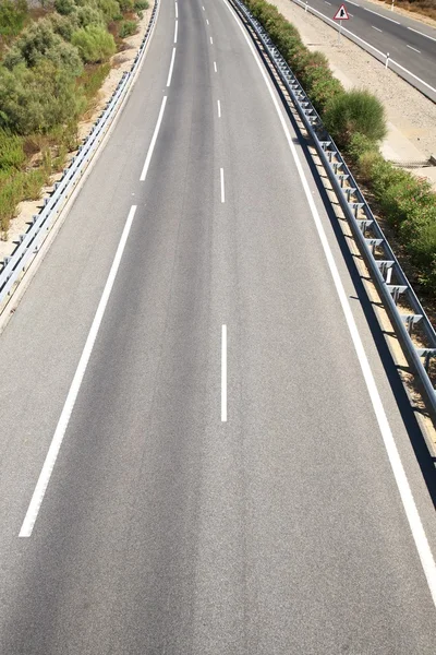 Two lanes on asphalt — Stock Photo, Image