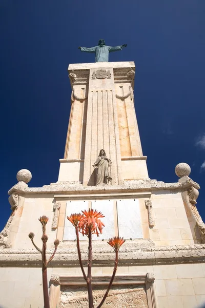 Christus standbeeld op menorca — Stockfoto