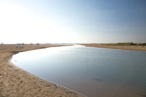 Río en la playa de Castilnovo — Foto de Stock