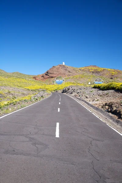 Estrada para observatórios em La Palma — Fotografia de Stock