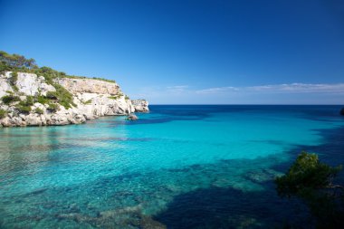 Beautiful sea at Menorca clipart