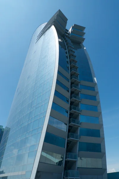 Blue crystal skyscraper — Stock Photo, Image
