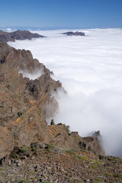 Oceano di nuvole a La Palma — Foto Stock