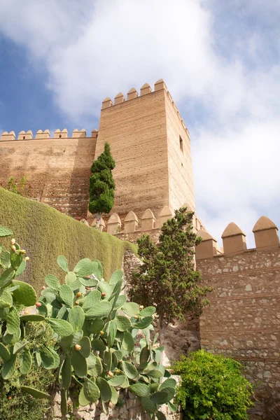 Torre de fortificação no castelo de Almeria — Fotografia de Stock