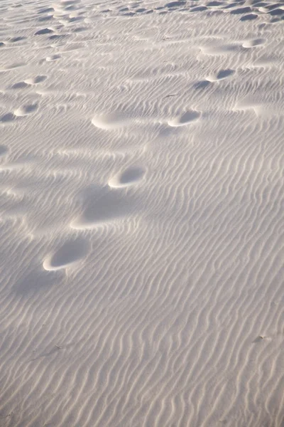 모래에 부드러운 자국 — 스톡 사진