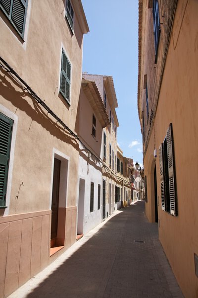 Ciutadella city at Menorca island in Spain