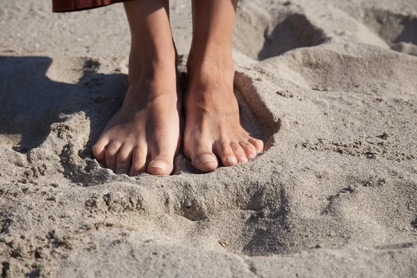 Descalço na areia — Fotografia de Stock