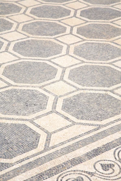 Біло-чорна стародавня мозаїка — стокове фото