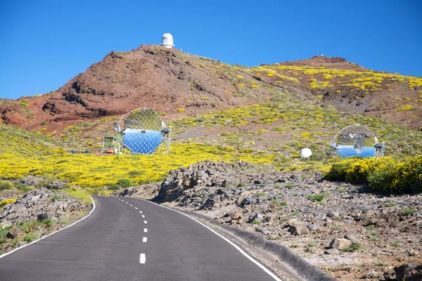 Road prossimi osservatori a La Palma — Foto Stock
