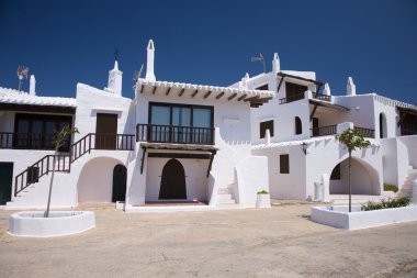 Typical houses at Menorca clipart