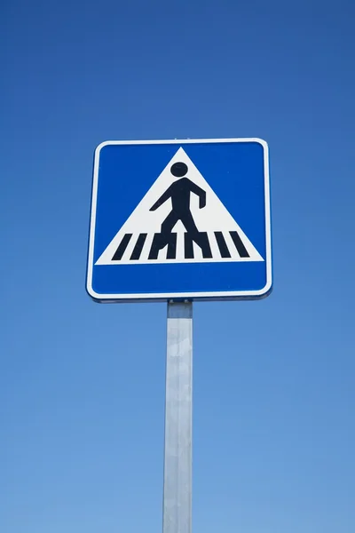 Señal cuadrada paso de peatones — Stockfoto