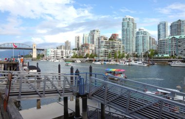 Ferries terminal in Granville island Vancouver BC. clipart