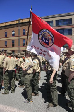 Portland - Haziran 12: Gül Festivali yıllık geçit aracılığıyla şehir merkezine 12 Haziran 2