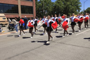 Portland - Haziran 12: Gül Festivali yıllık geçit aracılığıyla şehir merkezine 12 Haziran 2