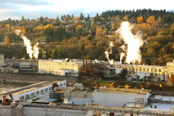 Oregon City, eski kağıt fabrikası veya. — Stok fotoğraf