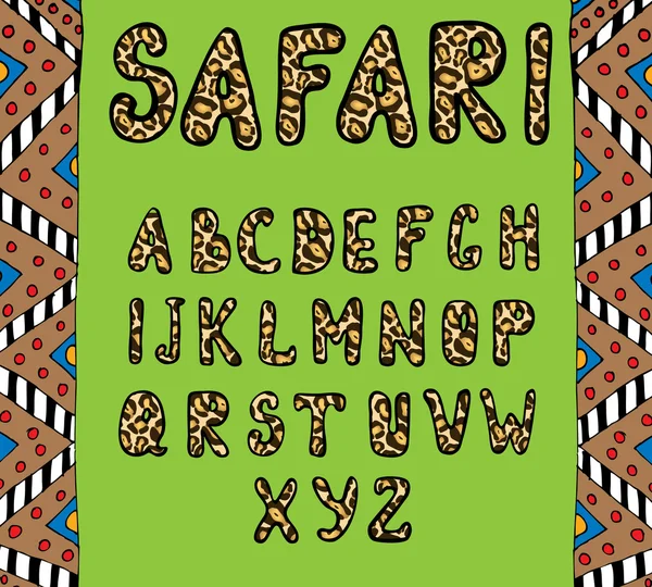 Safari abc — Stockvektor