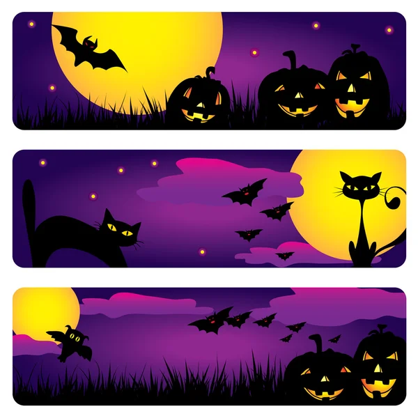 Banners de Halloween — Archivo Imágenes Vectoriales