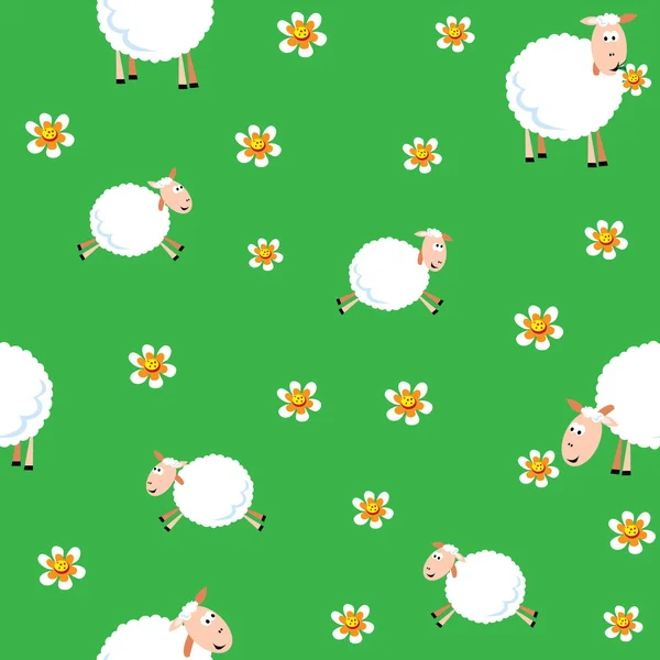 羊和小羊 — 图库矢量图片