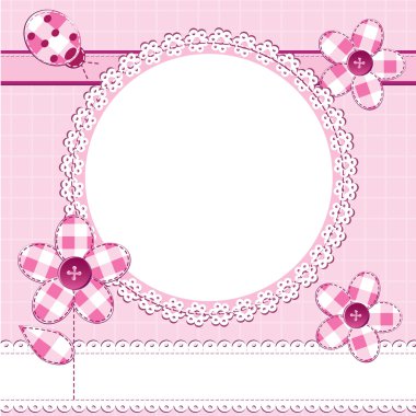 Photo frame in a scrapbook style clipart