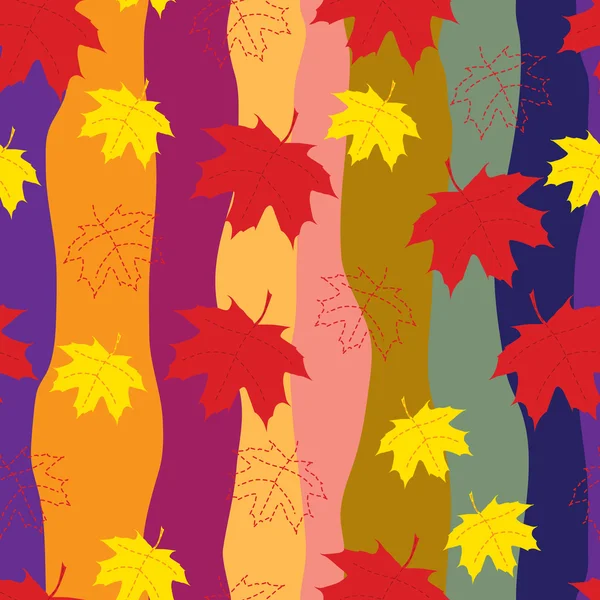 Der Herbst hinterlässt nahtlose Muster — Stockvektor