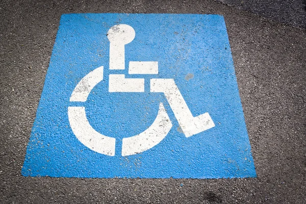 Sinal da cadeira de rodas — Fotografia de Stock