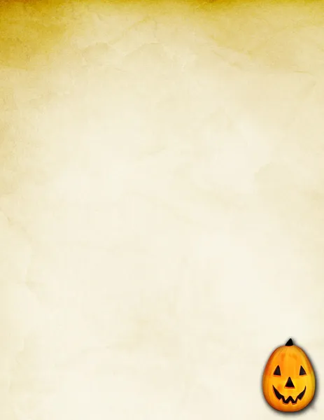Halloween achtergrond met cartoon pompoen — Stockfoto