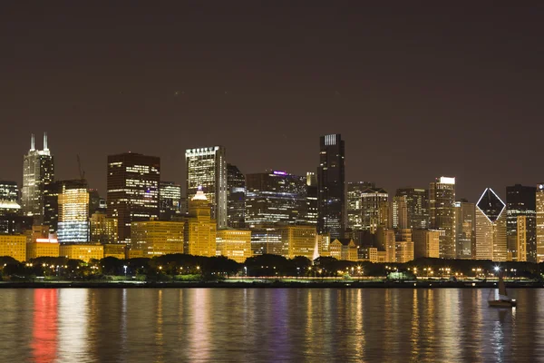 Chicago downtown i höst — Stockfoto