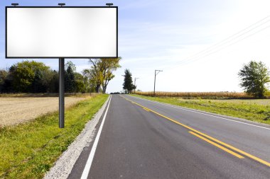 Billboard on Country Road clipart