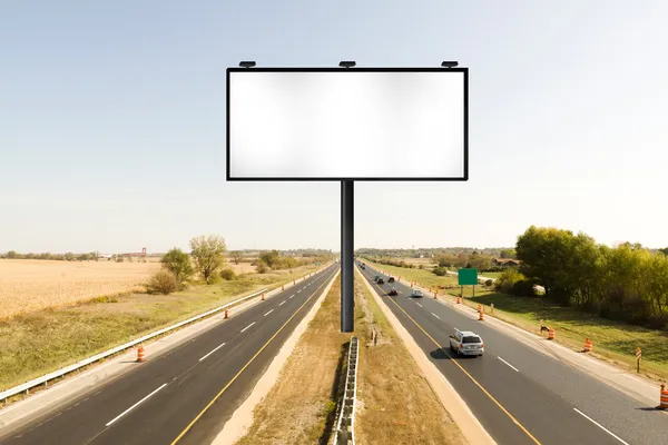 Billboard on american toll way — Stock Photo, Image
