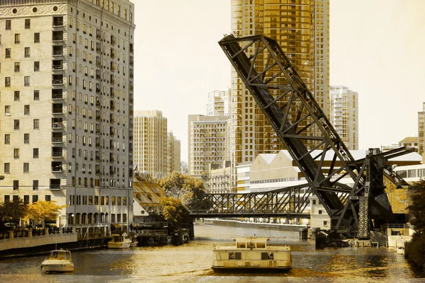 Αποτέλεσμα vintage εικόνα - Σικάγο — Φωτογραφία Αρχείου