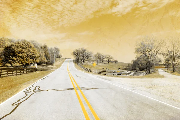 Amerikan country road — Stok fotoğraf