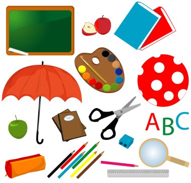 school icon set clipart