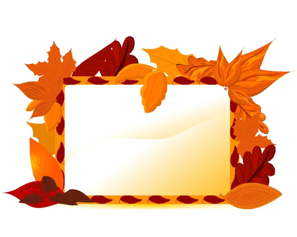 Autumnal vector card — Stock Vector