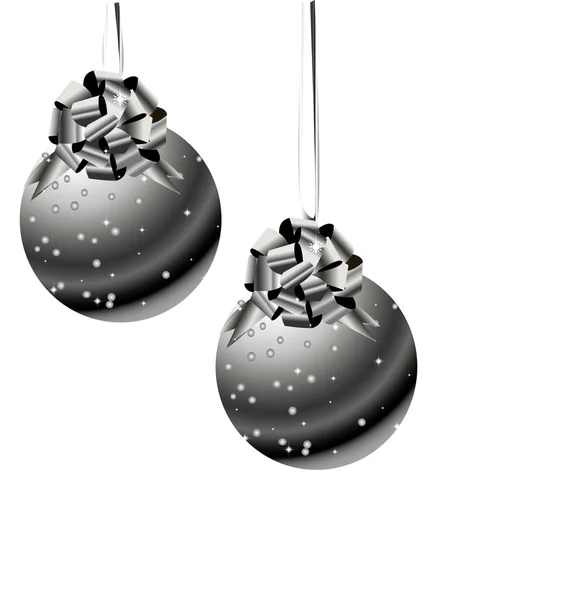 Bolas de Navidad adornadas — Vector de stock