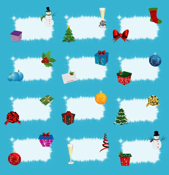 Étiquettes de Noël — Image vectorielle