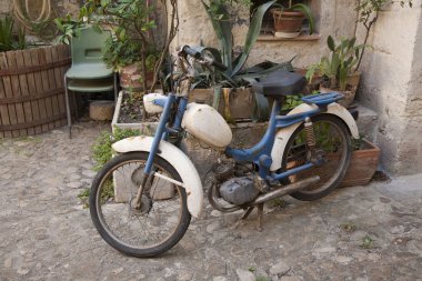 Vintage Italian moped clipart