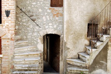 Mountain architecture - Assergi - Abruzzo - Italy clipart