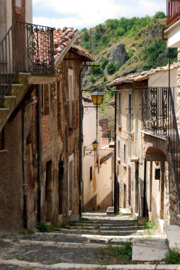 Road to the steps of Assergi - Abruzzo - Italy clipart