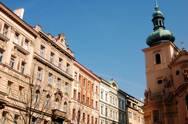 Houses and buildings of the historic center of Prague