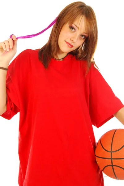 Wer Basketball spielt — Stockfoto