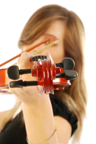 Vrouw met viool 002 — Stockfoto