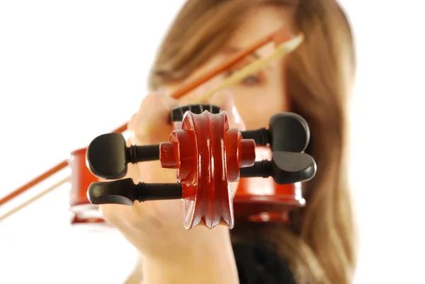 Vrouw met viool 003 — Stockfoto
