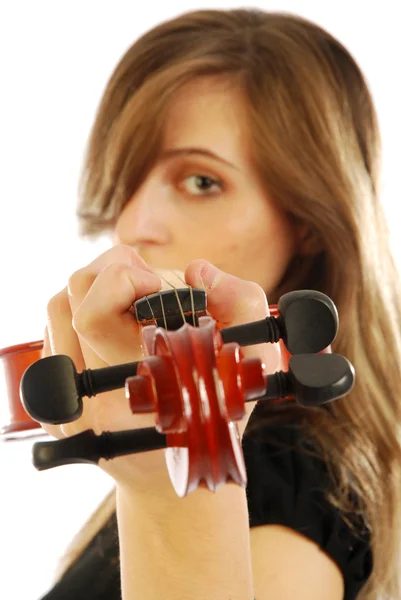 Vrouw met viool 006 — Stockfoto