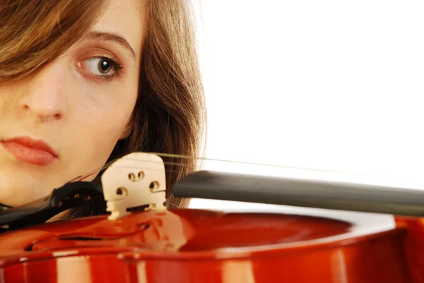 Женщина со скрипкой 009 — стоковое фото