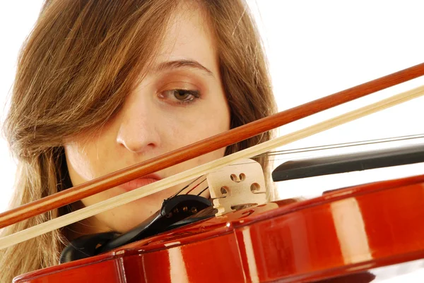 Vrouw met viool 014 — Stockfoto