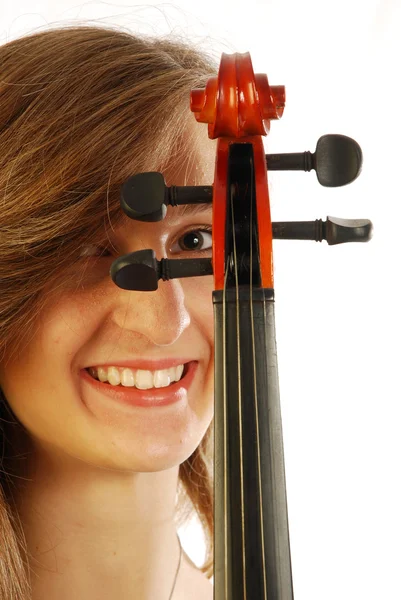 Vrouw met viool 024 — Stockfoto