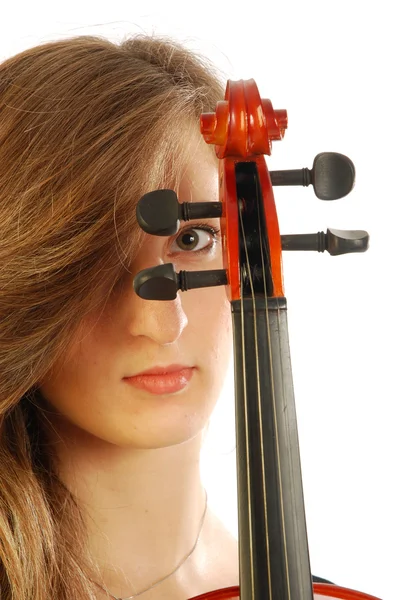 Vrouw met viool 025 — Stockfoto