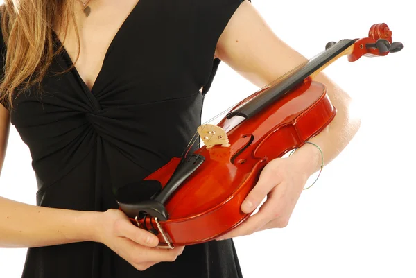 ヴァイオリン 027 を持つ女性 — ストック写真