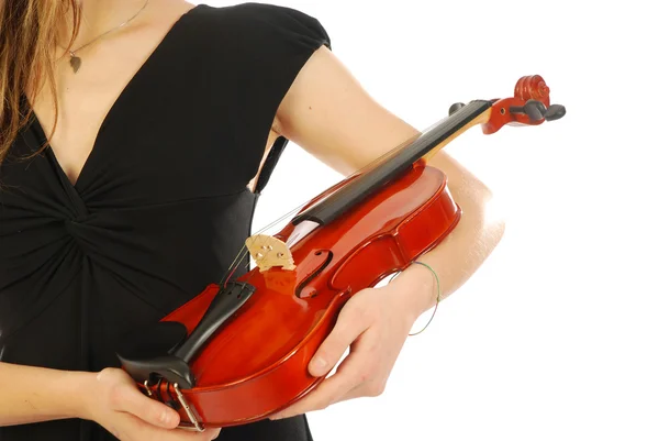 ヴァイオリン 029 を持つ女性 — ストック写真