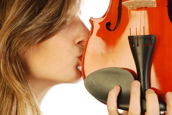 Vrouw met viool 031 — Stockfoto